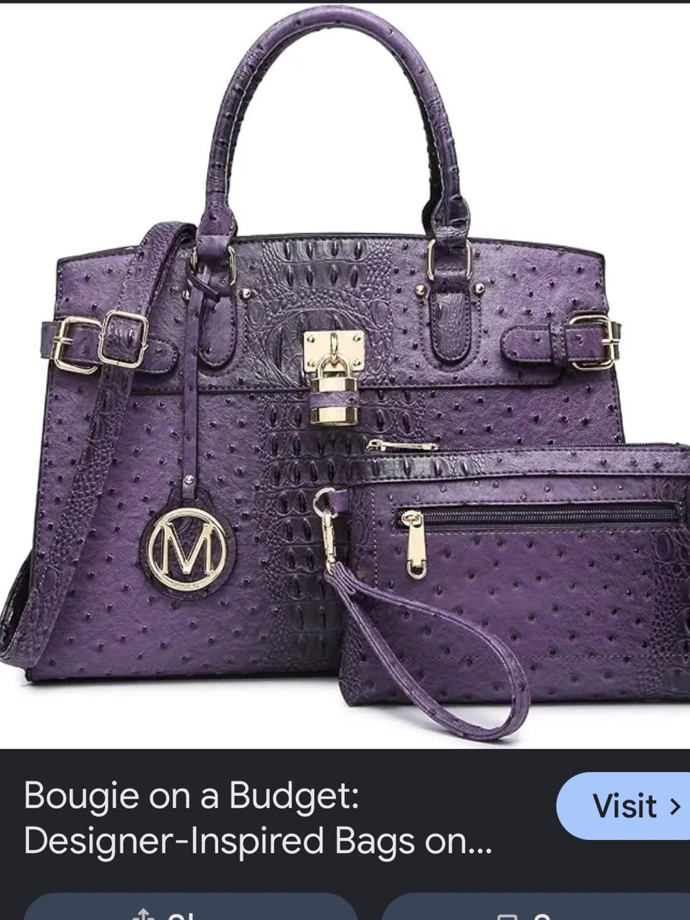 Bougie on a Budget! Birkin-Inspired Bag and Wristlet Set